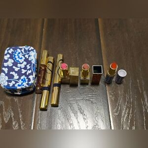 Brand new Estee Lauder lipstick lip gloss and mascara and case makeup